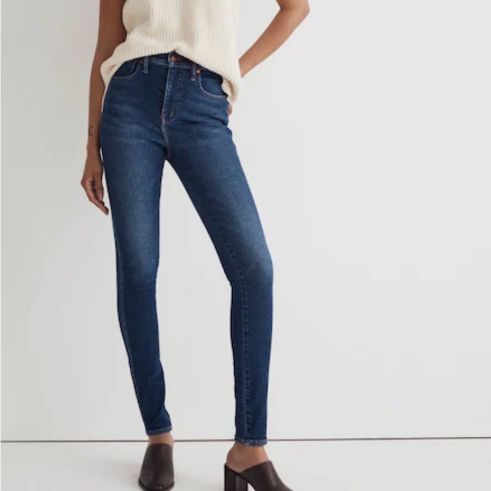 Madewell 10” High-Rise Skinny Jeans Size 26 Dark Wash